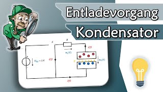 Wie funktioniert ein Kondensator Entladevorgang Spannung und Strom  Gleichstromtechnik  12 [upl. by Ahtekal]