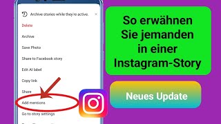 So erwähnen Sie jemanden in einer InstagramStory 2024 [upl. by Ydasahc]