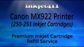 Canon MX922 Printer  250 250XL Ink Cartridge Refilling Service [upl. by Ednihek]