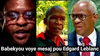 Babekyou vle pou Edgard Leblanc tou rete prezidan li felisite komisè Miscadin pou bon travail lap fè [upl. by Releehw]