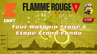 LIVE Zwift Race  FRR Tour Watopia Stage 6  Etape Grand Fondo [upl. by Luann]