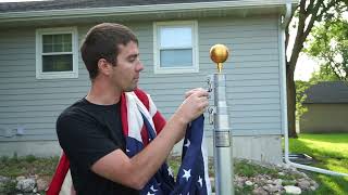 Flying your Titan telescoping flagpole at halfstaff [upl. by Reinaldo]