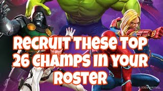 Top 26 Champs of all time  Marvel Contest of Champions August 2023 [upl. by Aeynod742]