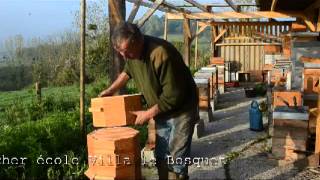 La ruche Warré ronde de Joël Macrel  lapiculture naturel sans cadres en Normandie [upl. by Namaj]