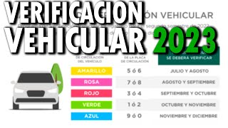 VERIFICACIÓN 2023 EN CDMX Costos y todos los DETALLES [upl. by Einwahr]