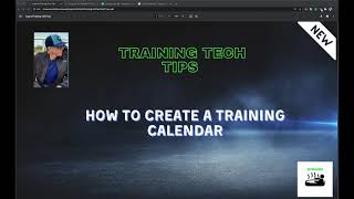 How to create a Training Calendar [upl. by Fishbein]