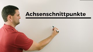 AchsenschnittpunkteAchsenabschnitte bei Funktionen  Mathe by Daniel Jung [upl. by Yanehs890]