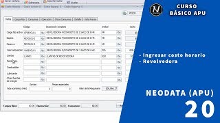 Curso básico de APU con NeodataCosto Horario parte 2 [upl. by Heindrick]