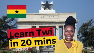 LEARN TWI IN 20 MINUTES Basic Twi lessons for Beginners and Tourists  Akwaaba With Adwoa Lee [upl. by Methuselah495]