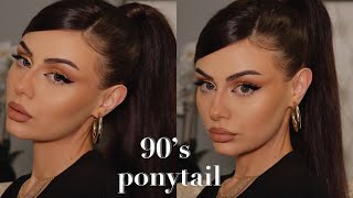 Quick amp Easy 90s Ponytail Tutorial  Trendy [upl. by Atsirhcal]