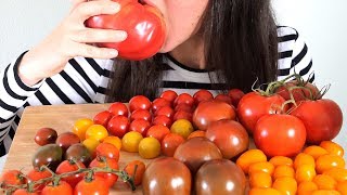 ASMR Eating Sounds All Kinds of TOMATOES 🍅 No Talking [upl. by Berga]