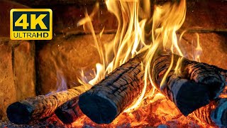 🔥 4K Fireplace Ambience NO MUSIC Fireplace with Burning Logs and Crackling Fire Sounds UHD 4K [upl. by Nodnnarb954]