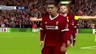 Roberto Firmino GOAL CELEBRATION vs Hoffenheim  Liverpool vs Hoffenheim [upl. by Suolhcin23]