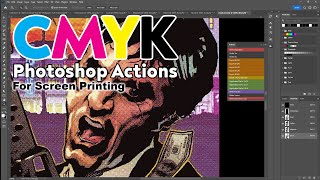 CMYK Separation for Screen Printing  Simple Photoshop Actions [upl. by Constance]