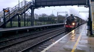 LNER B1 Mayflower passing Cheddington at speed [upl. by Meletius]