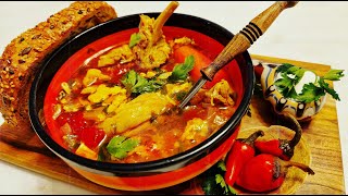 Ciorba de miel cu bors si leustean Borscht lamb soup recipe [upl. by Stanleigh384]