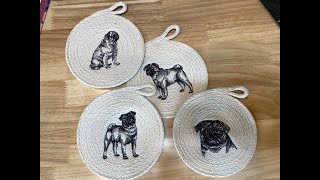 Making Rope Coasters With Embroidery [upl. by Carol-Jean]