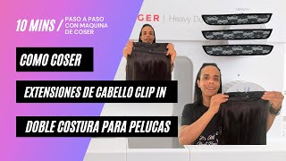 Como Coser Extensiones de Cabello a Maquina Paso a paso [upl. by Oyek]