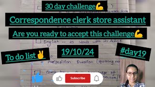 30 day challenge💪 for BSPHCL correspondence clerk store assistant🤞todolist day19 studyvlog [upl. by Enorel45]