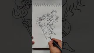 How to draw quick simple and easy drawing of lord Shiva using letter X Shankar bhagwan [upl. by Aleyam]