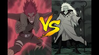 Guy vs Madara  Naruto   English Dub [upl. by Zebapda578]