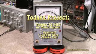 Tenma 72450 AC MilliVoltMeter  Overview  Guts  Test [upl. by Torry]