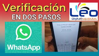 ✅️CREAR PIN de Verificación EN DOS PASOS en WhatsApp✅️ [upl. by Cadal324]