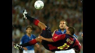 Rivaldo Hat Trick Barcelona x Valencia 2001 [upl. by Yenttirb]