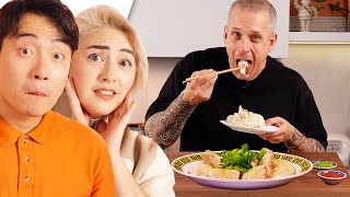 Uncle Roger Review Andy Cooks Chicken Rice ft Auntie Liz [upl. by Sseb]