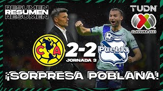 Resumen y goles  América 22 Puebla  Liga Mx  CL2023 J3  TUDN [upl. by Yelnoc]