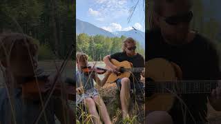 Wagon Wheel by Old Crow Medicine Show  Violin and Guitar Covers Short [upl. by Jamel]