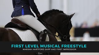 First Level Dressage Musical Freestyle  Marsha Hartford Sapp and First Impression WEC Horse Show [upl. by Rheinlander295]