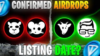 CONFIRMED AIRDROPS 🪂 Listing Date 🌟 Geeks Airdrop  Goats Airdrop listing  RATS kingdom Airdrop [upl. by Aihsi]