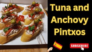 Tantalizing Tapas Tuna and Anchovy Pintxos Recipe food foodie recipe cooking streetfood [upl. by Pathe365]