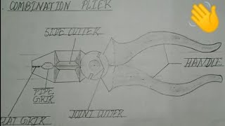 Combination pliers drawing easy [upl. by Arlinda481]