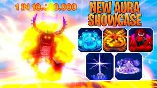 ALL NEW AURA SHOWCASE In Roblox Blade Ball [upl. by Pacian725]