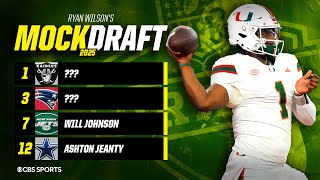 2025 NFL Mock Draft Raiders get franchise QB Cowboys take Ashton Jeanty All 32 1stRound Picks [upl. by Albertine]