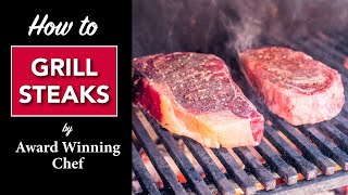 🔥 HOW to GRILL a STEAK 🥩 by MASTER CHEF [upl. by Lesh289]