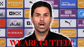 MIKEL ARTETA Furious after Manchester city last minute equalizer against arsenal amp Trossad Red card [upl. by Ollayos364]