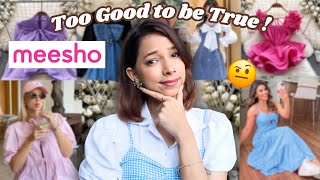 Buying Too Good To Be True Clothes from MEESHO Suspicious  try on haul [upl. by Adav595]