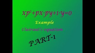 VTU Engineering Maths 2 Clairauts equation good examplePART1 [upl. by Dulci149]