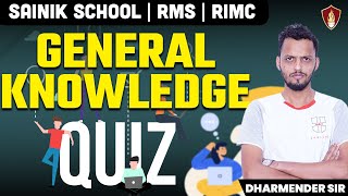 General Knowledge Quiz For RIMC RMS and Sainik School  Military School Online Coaching [upl. by Charlet995]