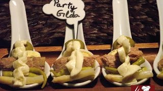 Basque pintxos and tapas How to make Gildas on appetizer spoons [upl. by Ciredec804]