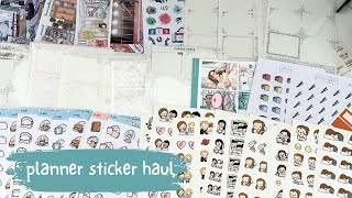 PLANNER STICKER HAUL  Plannerface SPC Caress Press amp more ad [upl. by Reinaldo125]