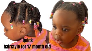 Lets learn how to style my toddlers natural 4B4C AFRO HAIR  easy hairstyle for baby amp toddler [upl. by Ihcego590]