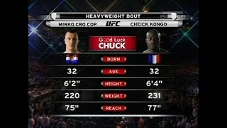 Mirko Cro Cop vs Cheick Kongo [upl. by Rebmak]