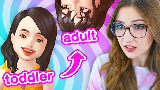 i tried the TODDLER to ADULT challenge in sims 4 [upl. by Cohen]