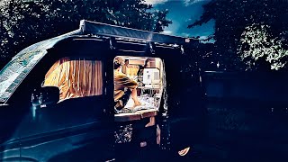 【 camper van japan】Stealth camping in a very small camper [upl. by Eerased]