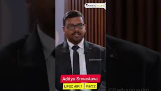 UPSC Topper Interview 2024  Aditya Srivastava Rank 1 Interview Part2 [upl. by Francklin]