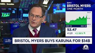 Bristol Myers Squibb to buy Karuna Therapeutics for 14 billion in cash [upl. by Boarer966]